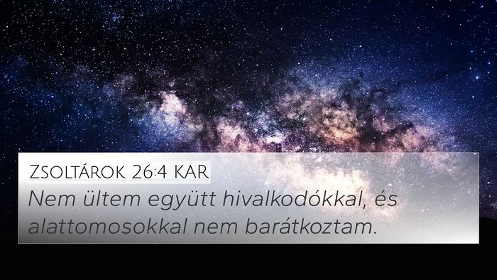 Zsoltárok 26:4 KAR Bible Verse Image