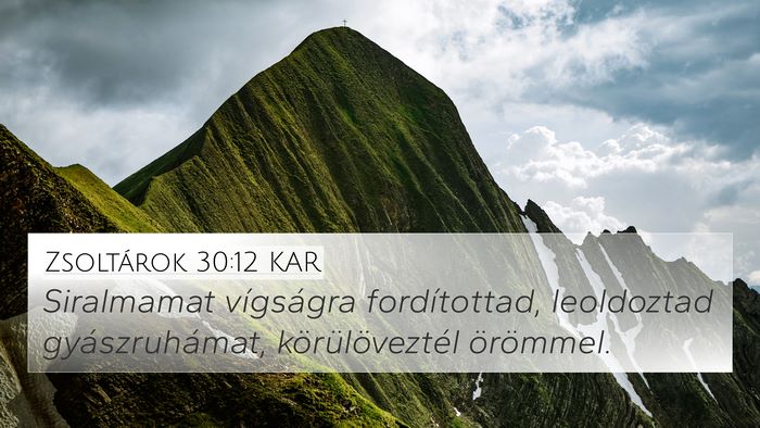Zsoltárok 30:12 KAR Bible Verse Image