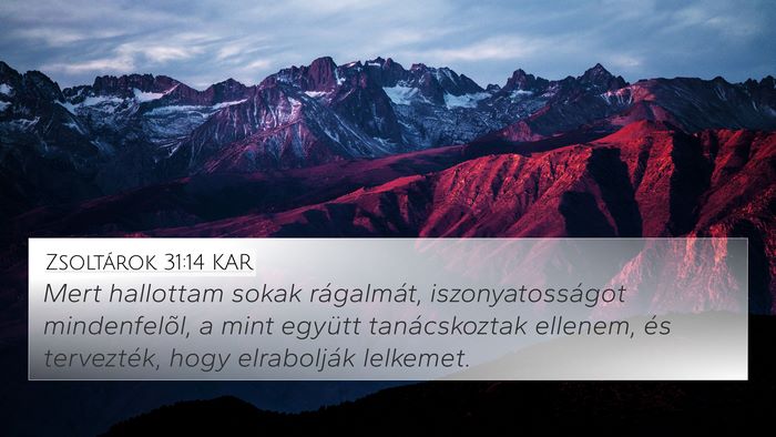 Zsoltárok 31:14 KAR Bible Verse Image