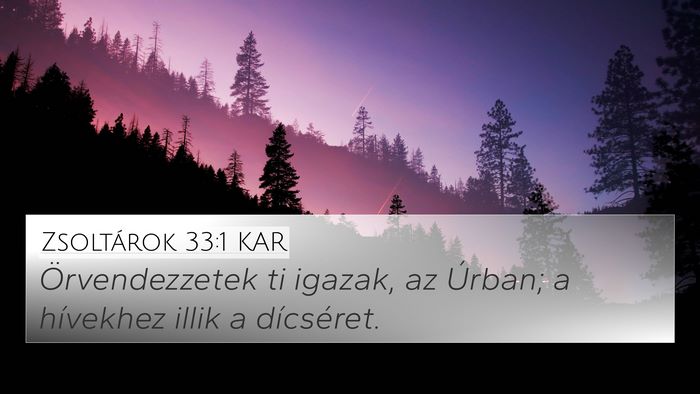 Zsoltárok 33:1 KAR Bible Verse Image