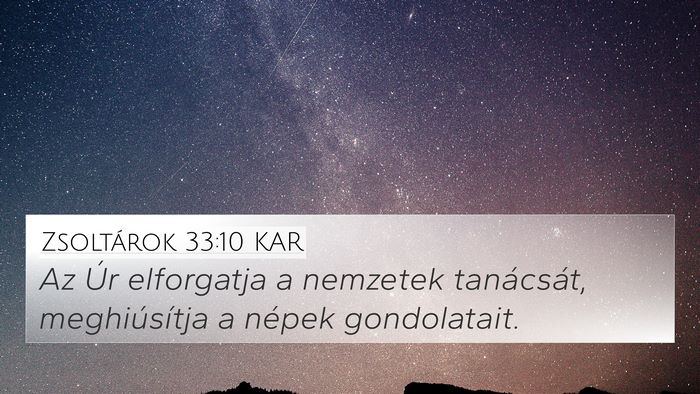 Zsoltárok 33:10 KAR Bible Verse Image