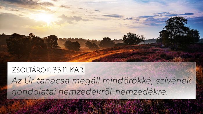 Zsoltárok 33:11 KAR Bible Verse Image