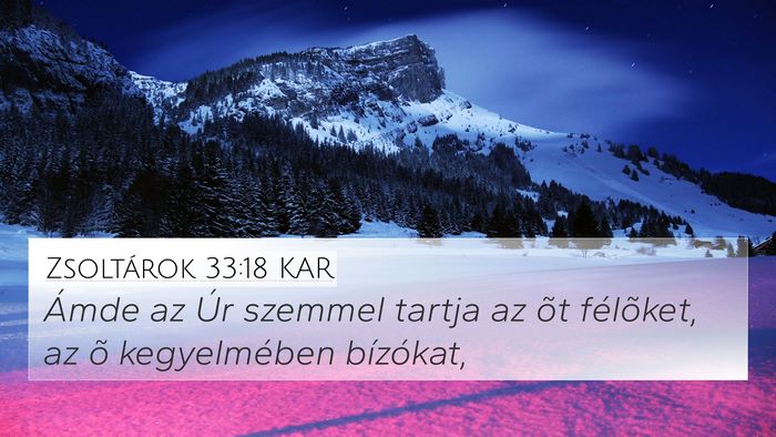 Zsoltárok 33:18 KAR Bible Verse Image