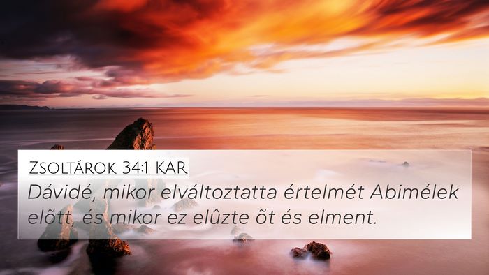 Zsoltárok 34:1 KAR Bible Verse Image