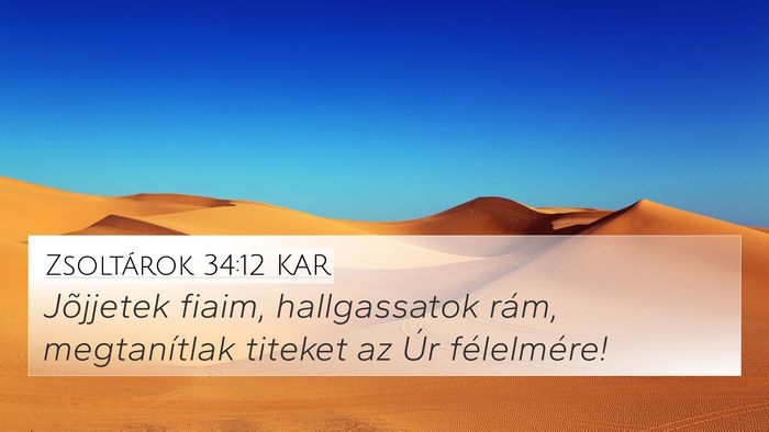 Zsoltárok 34:12 KAR Bible Verse Image