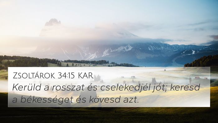 Zsoltárok 34:15 KAR Bible Verse Image