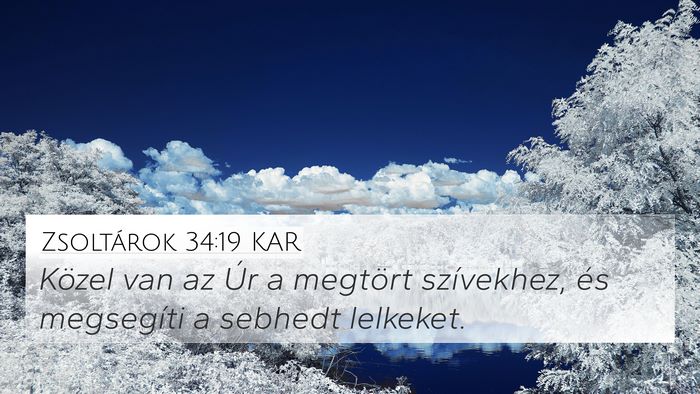 Zsoltárok 34:19 KAR Bible Verse Image