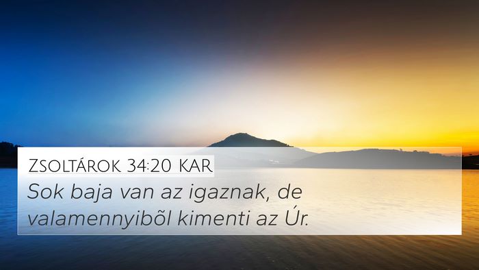 Zsoltárok 34:20 KAR Bible Verse Image
