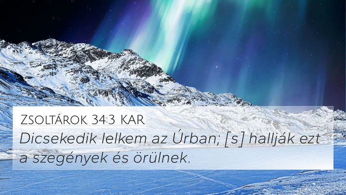 Zsoltárok 34:3 KAR Bible Verse Image