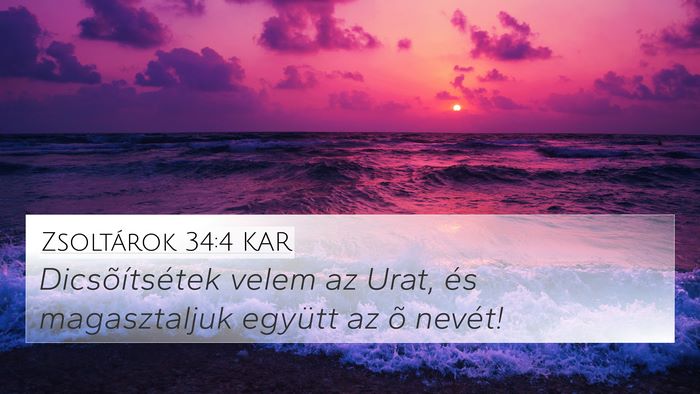 Zsoltárok 34:4 KAR Bible Verse Image