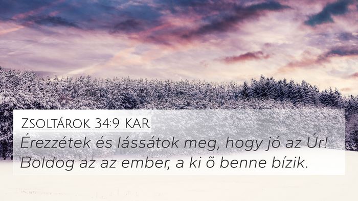 Zsoltárok 34:9 KAR Bible Verse Image