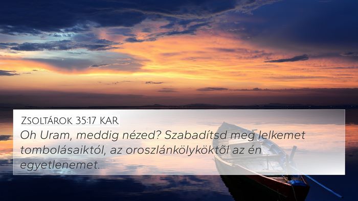 Zsoltárok 35:17 KAR Bible Verse Image