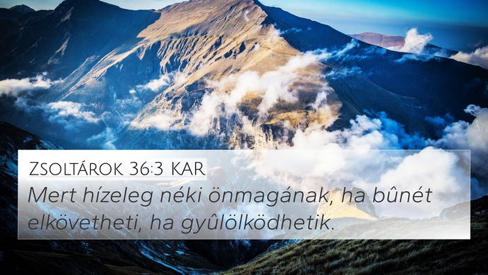Zsoltárok 36:3 KAR Bible Verse Image
