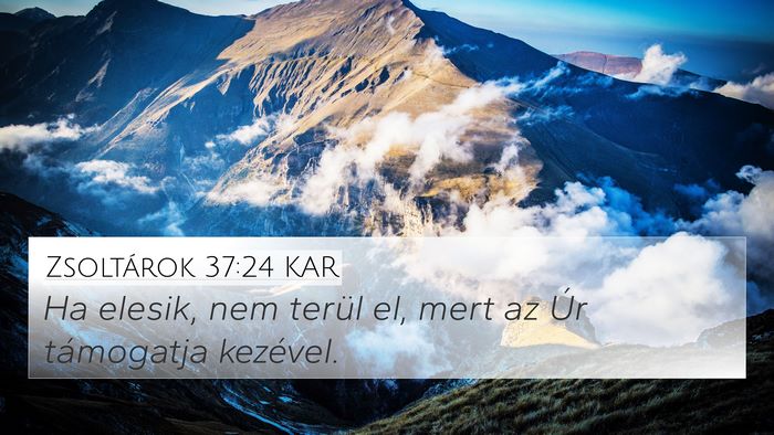 Zsoltárok 37:24 KAR Bible Verse Image