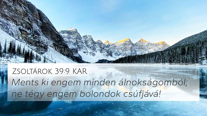 Zsoltárok 39:9 KAR Bible Verse Image