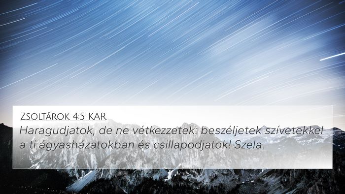 Zsoltárok 4:5 KAR Bible Verse Image