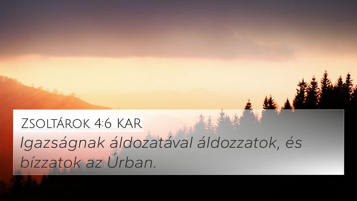 Zsoltárok 4:6 KAR Bible Verse Image