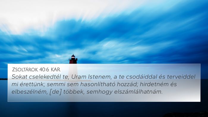 Zsoltárok 40:6 KAR Bible Verse Image