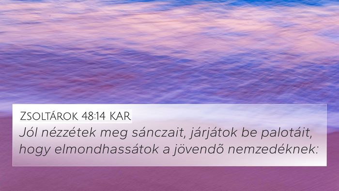 Zsoltárok 48:14 KAR Bible Verse Image