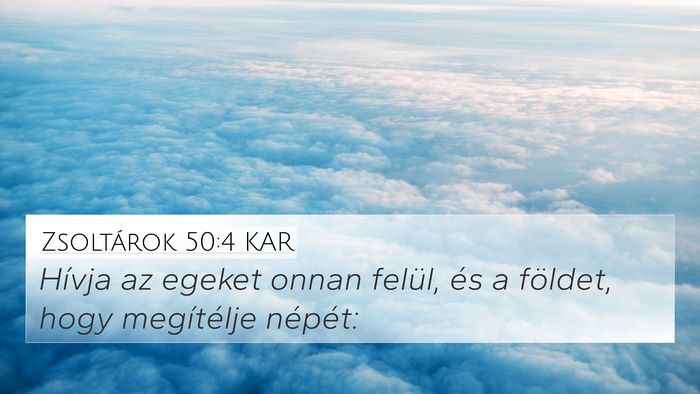 Zsoltárok 50:4 KAR Bible Verse Image