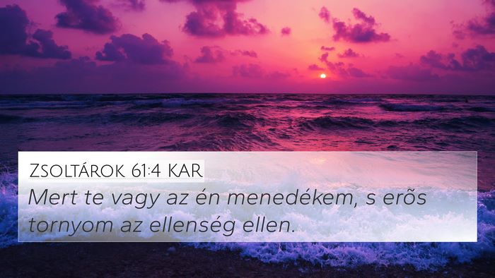 Zsoltárok 61:4 KAR 4K Wallpaper - Mert te vagy az én menedékem, s erõs tornyom - 4K Wallpaper Bible Verse