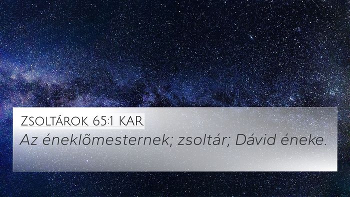 Zsoltárok 65:1 KAR Bible Verse Image