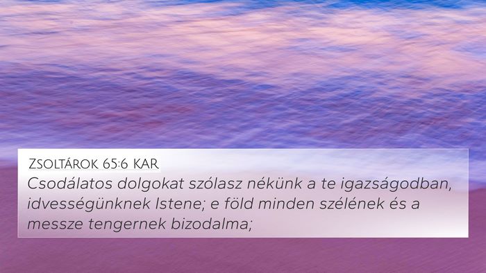 Zsoltárok 65:6 KAR Bible Verse Image