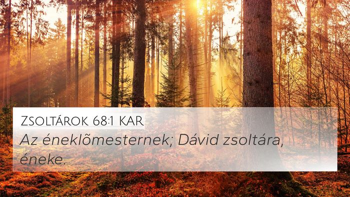 Zsoltárok 68:1 KAR Bible Verse Image