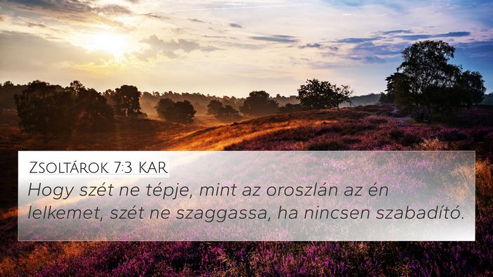 Zsoltárok 7:3 KAR Bible Verse Image