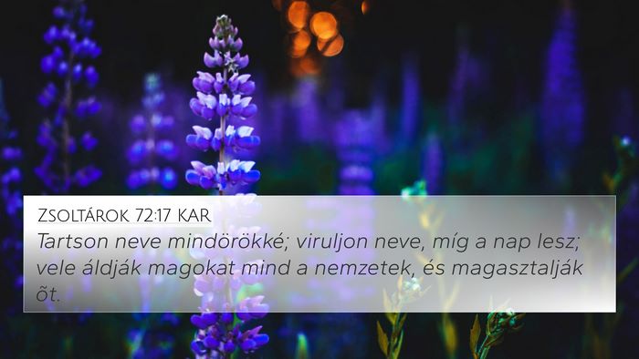 Zsoltárok 72:17 KAR Bible Verse Image