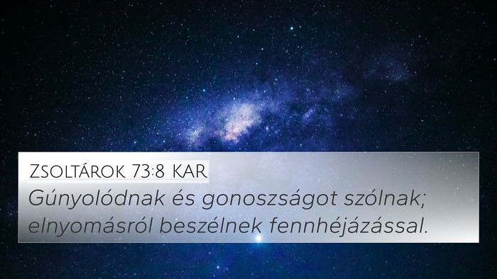 Zsoltárok 73:8 KAR Bible Verse Image