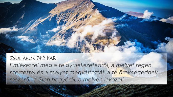 Zsoltárok 74:2 KAR Bible Verse Image