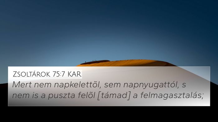 Zsoltárok 75:7 KAR Bible Verse Image