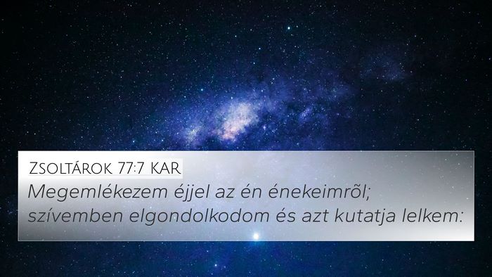 Zsoltárok 77:7 KAR Bible Verse Image