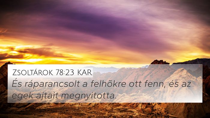 Zsoltárok 78:23 KAR Bible Verse Image