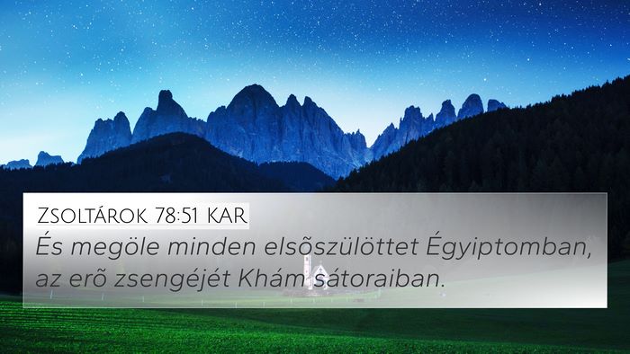Zsoltárok 78:51 KAR Bible Verse Image