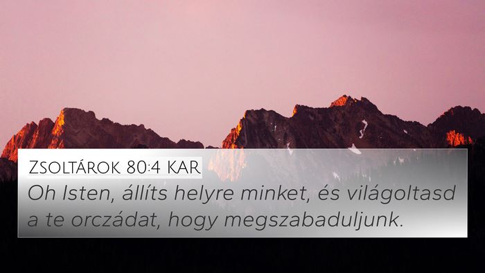 Zsoltárok 80:4 KAR Bible Verse Image