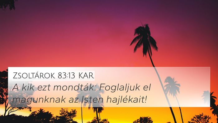 Zsoltárok 83:13 KAR Bible Verse Image