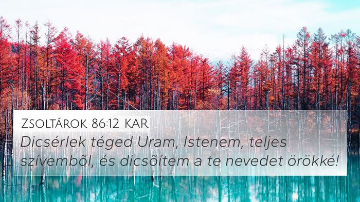 Zsoltárok 86:12 KAR Bible Verse Image
