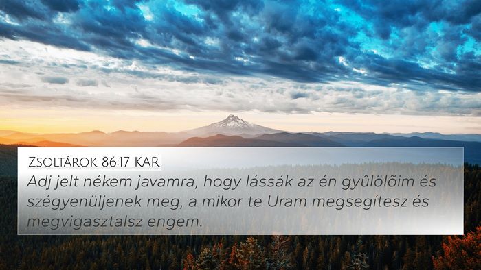 Zsoltárok 86:17 KAR Bible Verse Image