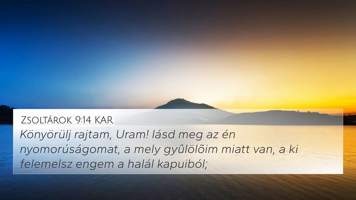 Zsoltárok 9:14 KAR Bible Verse Image