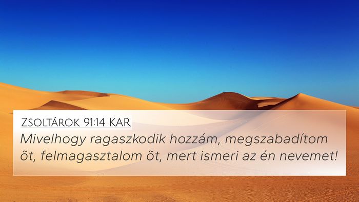 Zsoltárok 91:14 KAR Bible Verse Image