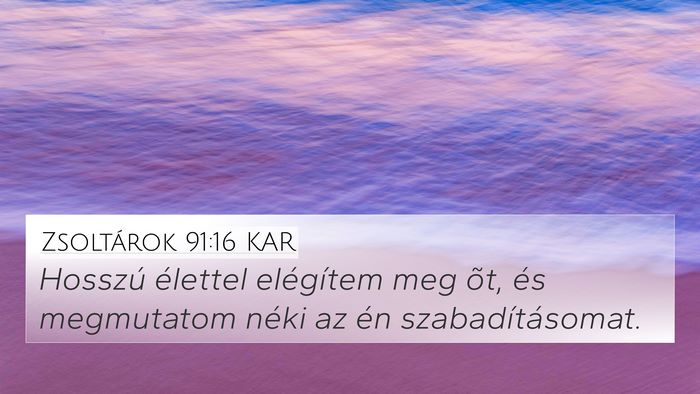 Zsoltárok 91:16 KAR Bible Verse Image