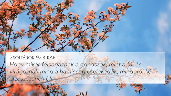Zsoltárok 92:8 KAR Bible Verse Image