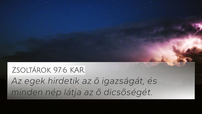 Zsoltárok 97:6 KAR Bible Verse Image