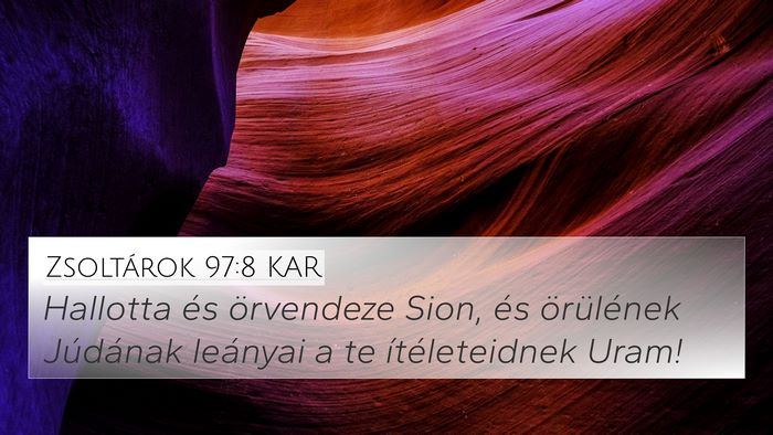 Zsoltárok 97:8 KAR Bible Verse Image