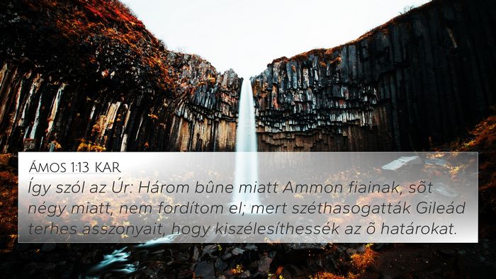 Ámos 1:13 KAR Bible Verse Image