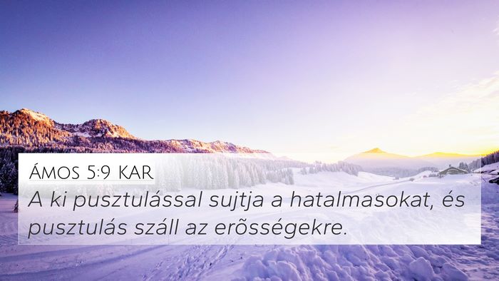 Ámos 5:9 KAR Bible Verse Image
