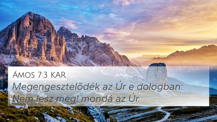 Ámos 7:3 KAR Bible Verse Image