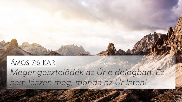 Ámos 7:6 KAR Bible Verse Image